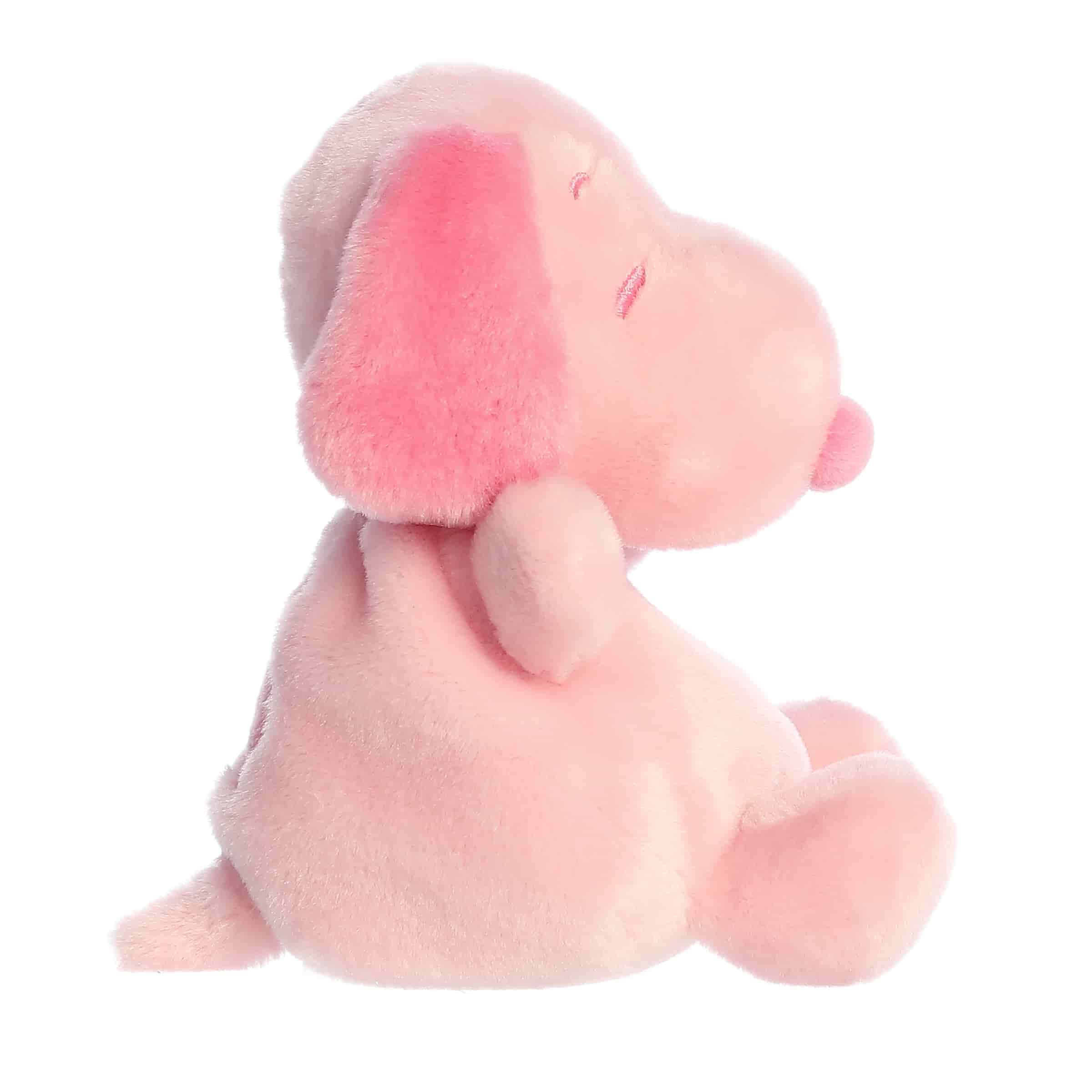 Palm Pals 5 Inch Peanuts Snoopy Spring PINK Plush Toy