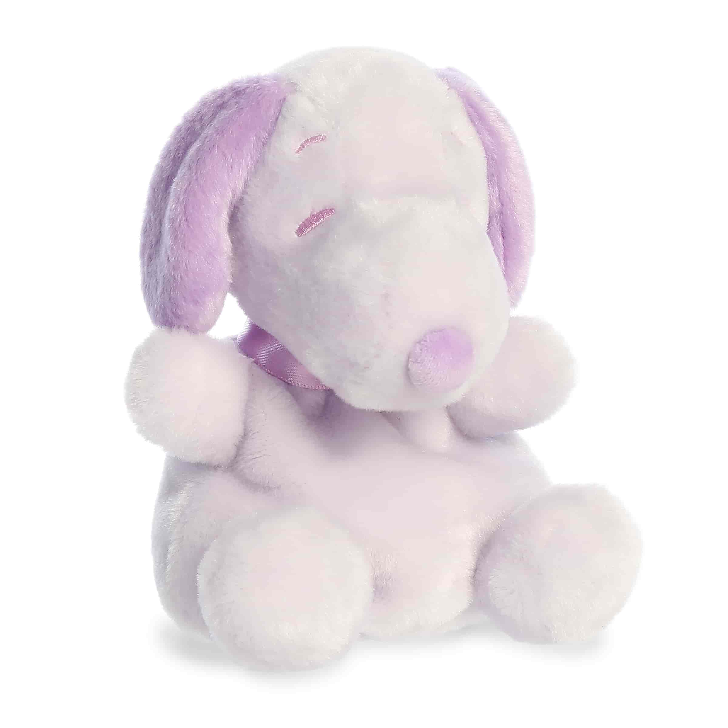 Palm Pals 5 Inch Peanuts Snoopy Spring PURPLE Plush Toy