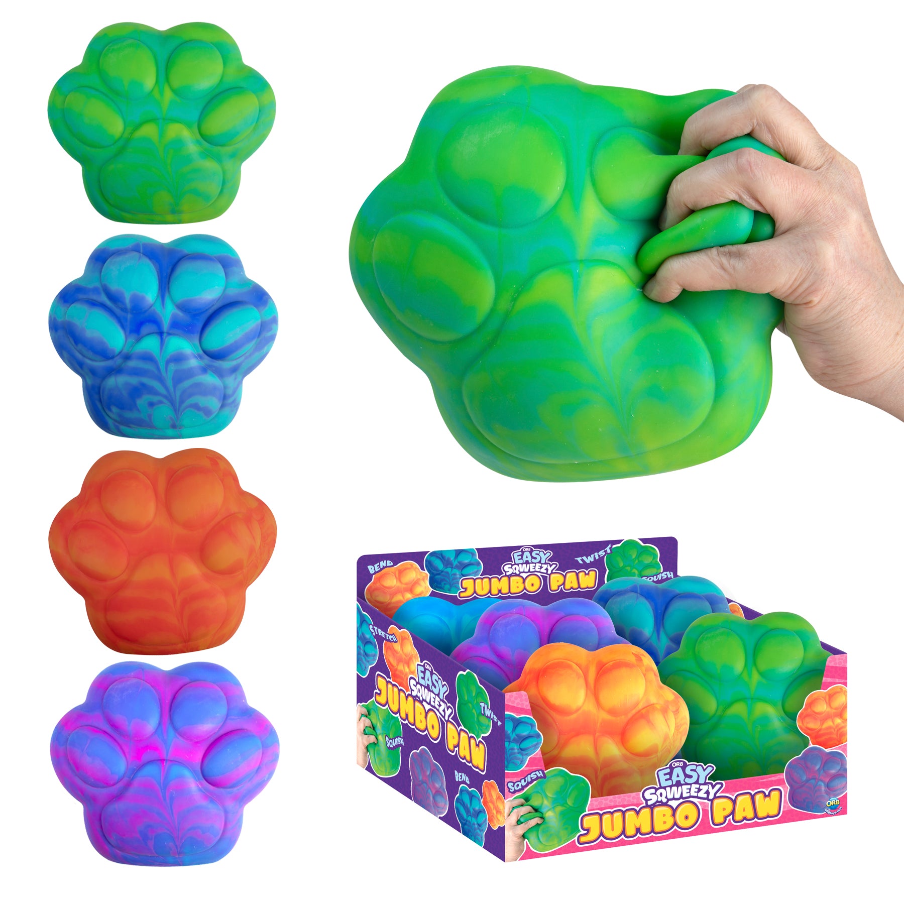 ORB Easy Sqweezy Paw 7 Inch Jumbo Squishy Sensory Toy