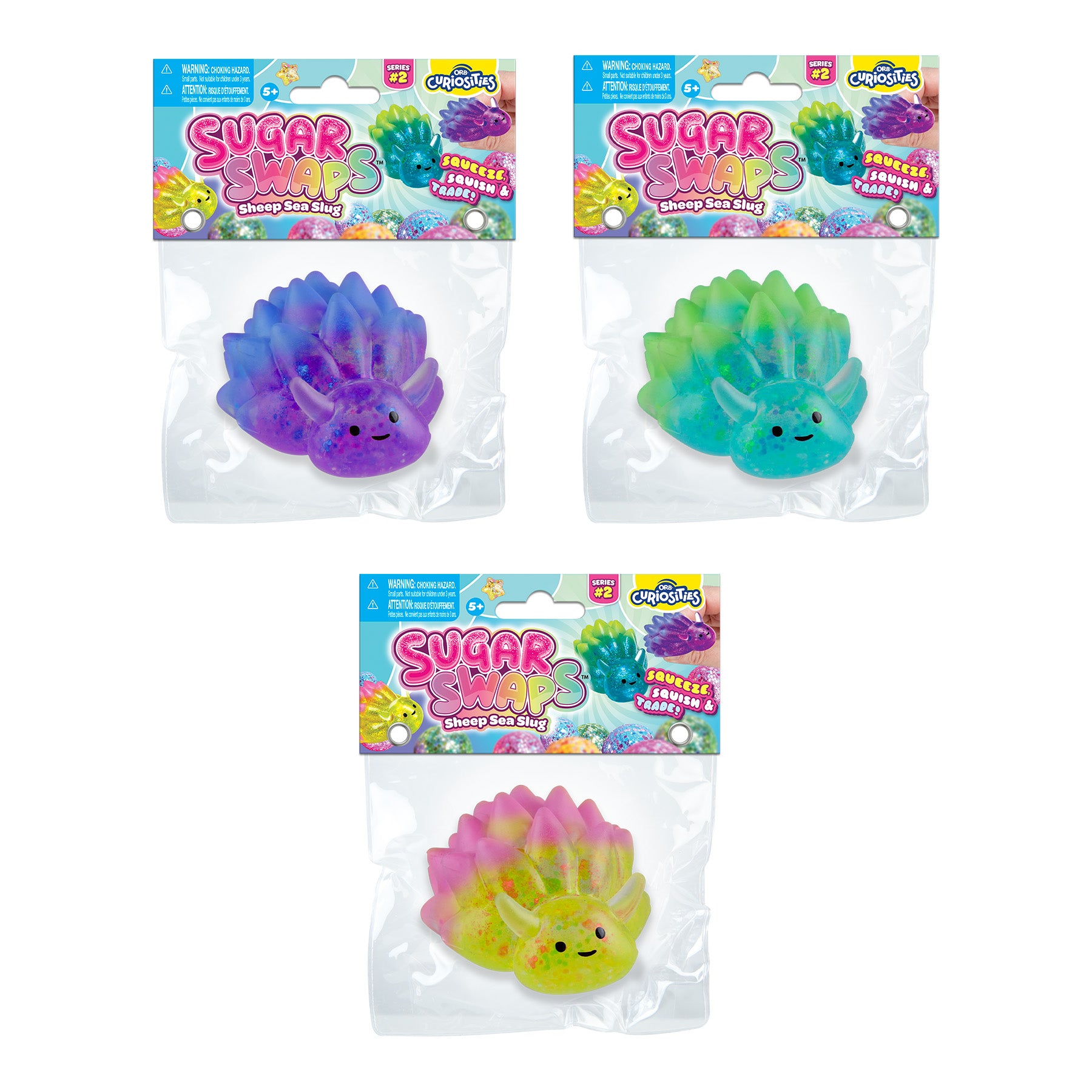 ORB 3 Inch Sugar Swaps™ Sheep Sea Slug Squishy Sensory Toy - Assorted
