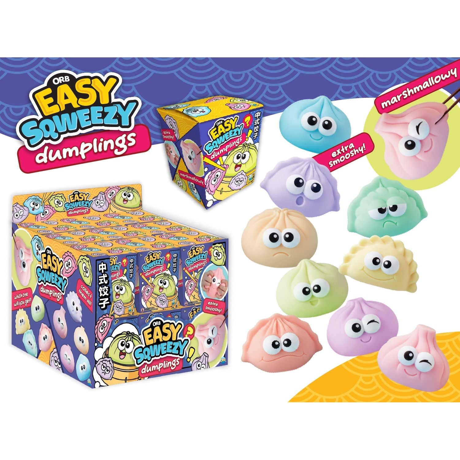 ORB Easy Sqweezy Dumpling Blind Box Squishy Sensory Toy