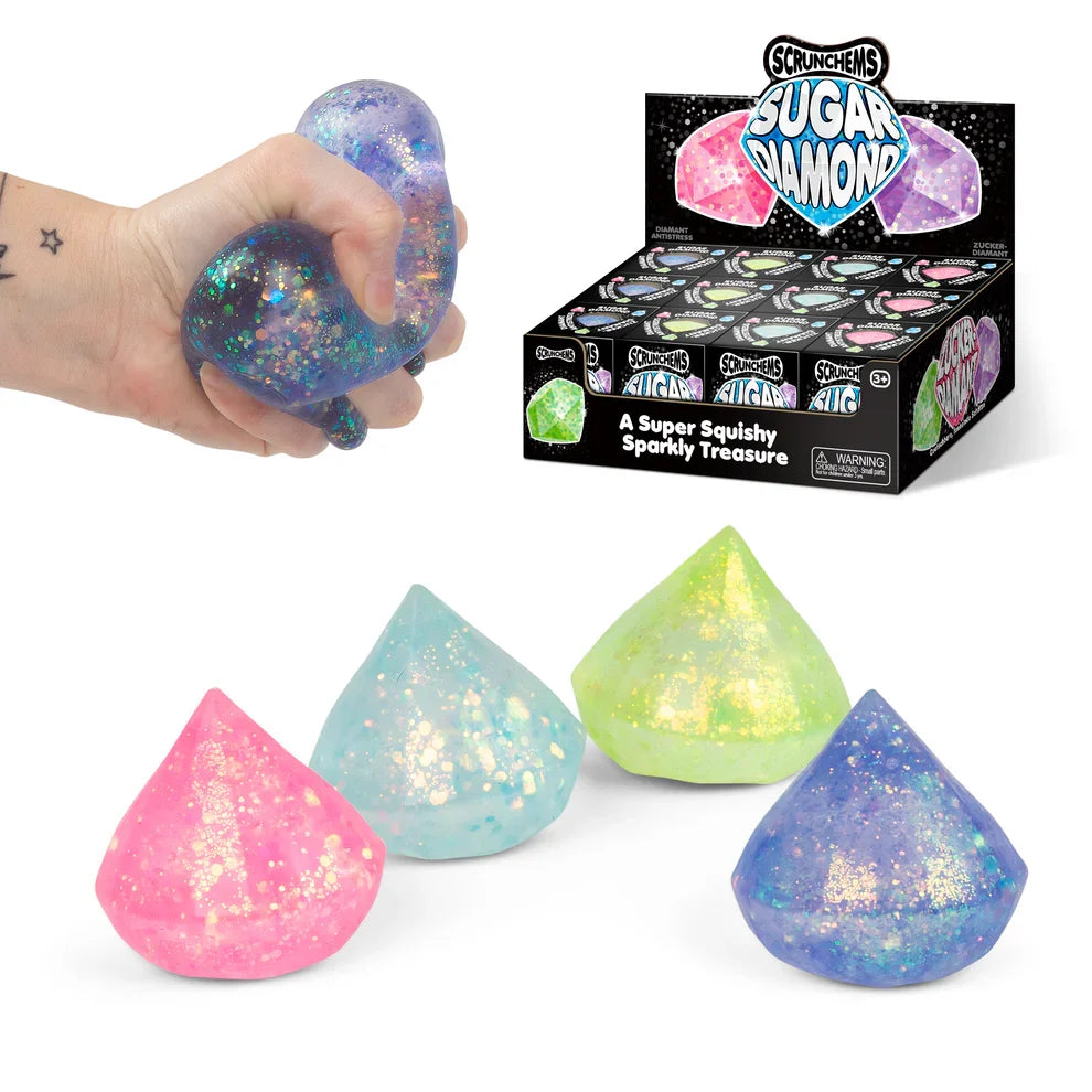 Scrunchems Sugar Diamond 3 Inch Squishy Sensory Toy - Assorted