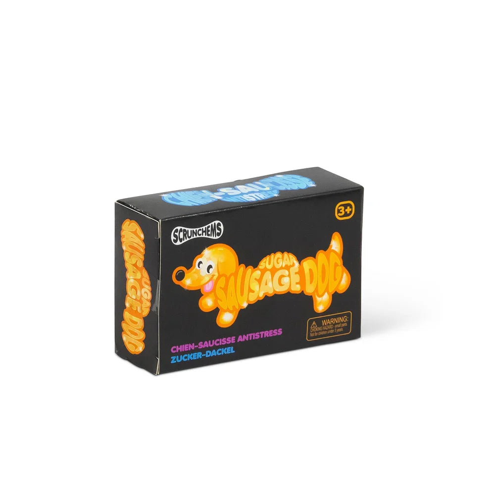 Scrunchems Sugar Sausage Dog 3 Inch Squishy Sensory Toy - Assorted
