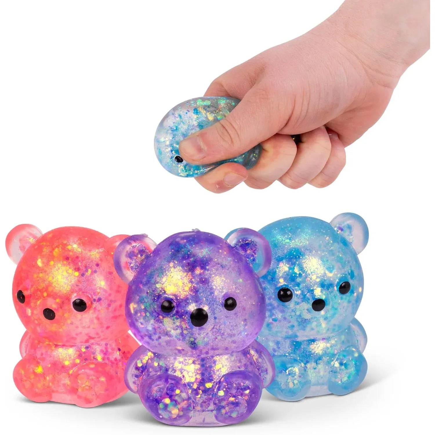 Scrunchems Sugar Diddy Bears 2 Inch Squishy Sensory Toy - 3 Pack