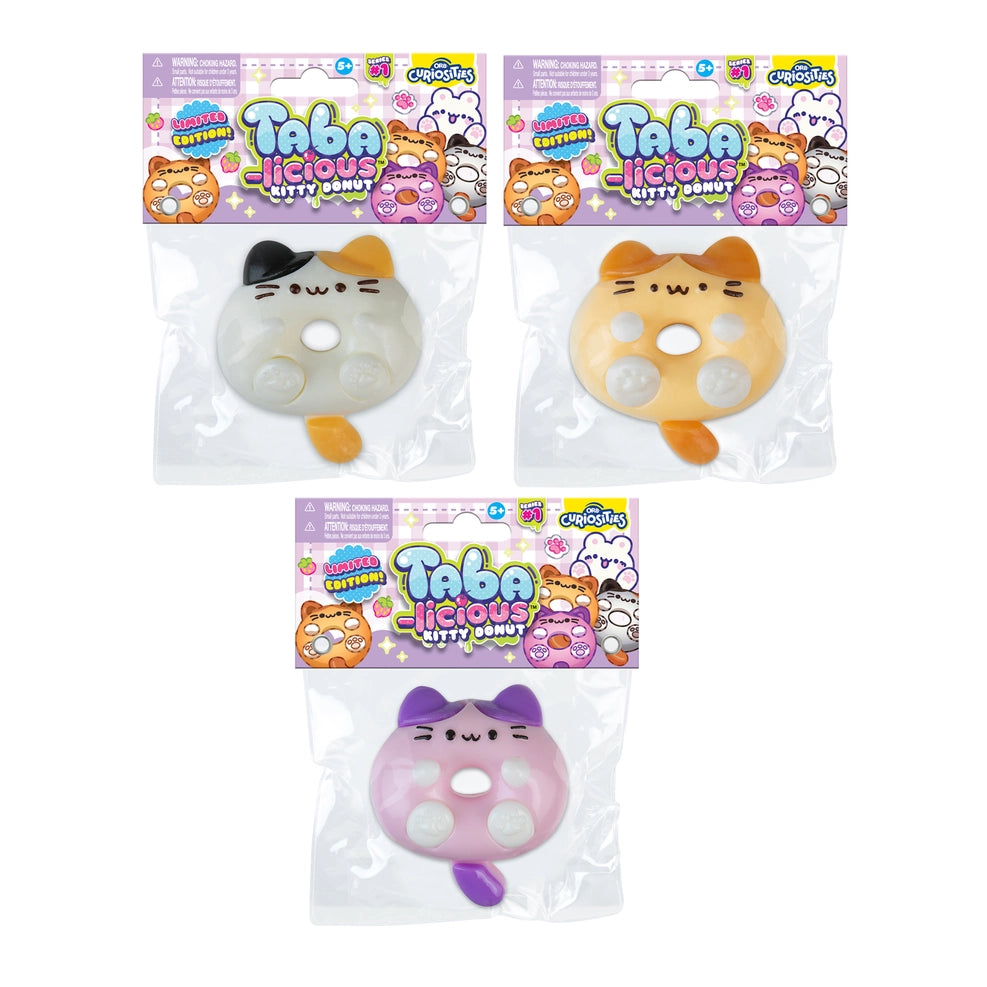 ORB Curiosities Taba-licious Kitty Donut Taba Squishy Sensory Toy - STYLES VARY