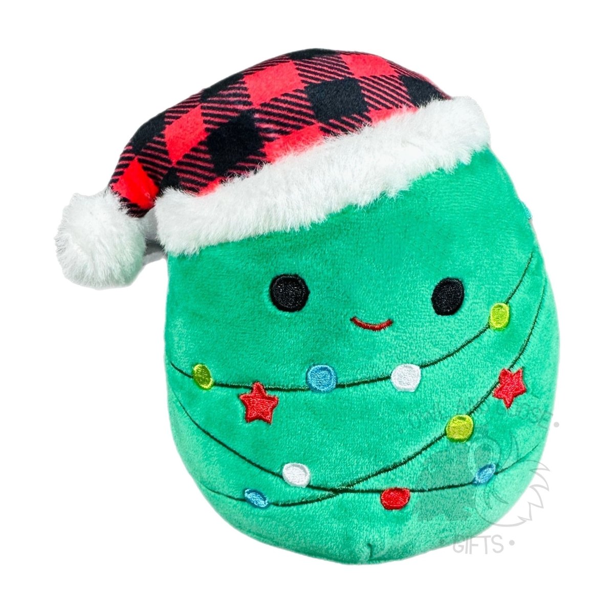 Squishmallow 5 Inch Andy the Christmas Tree with Plaid Hat Christmas Plush Toy - Owl & Goose Gifts