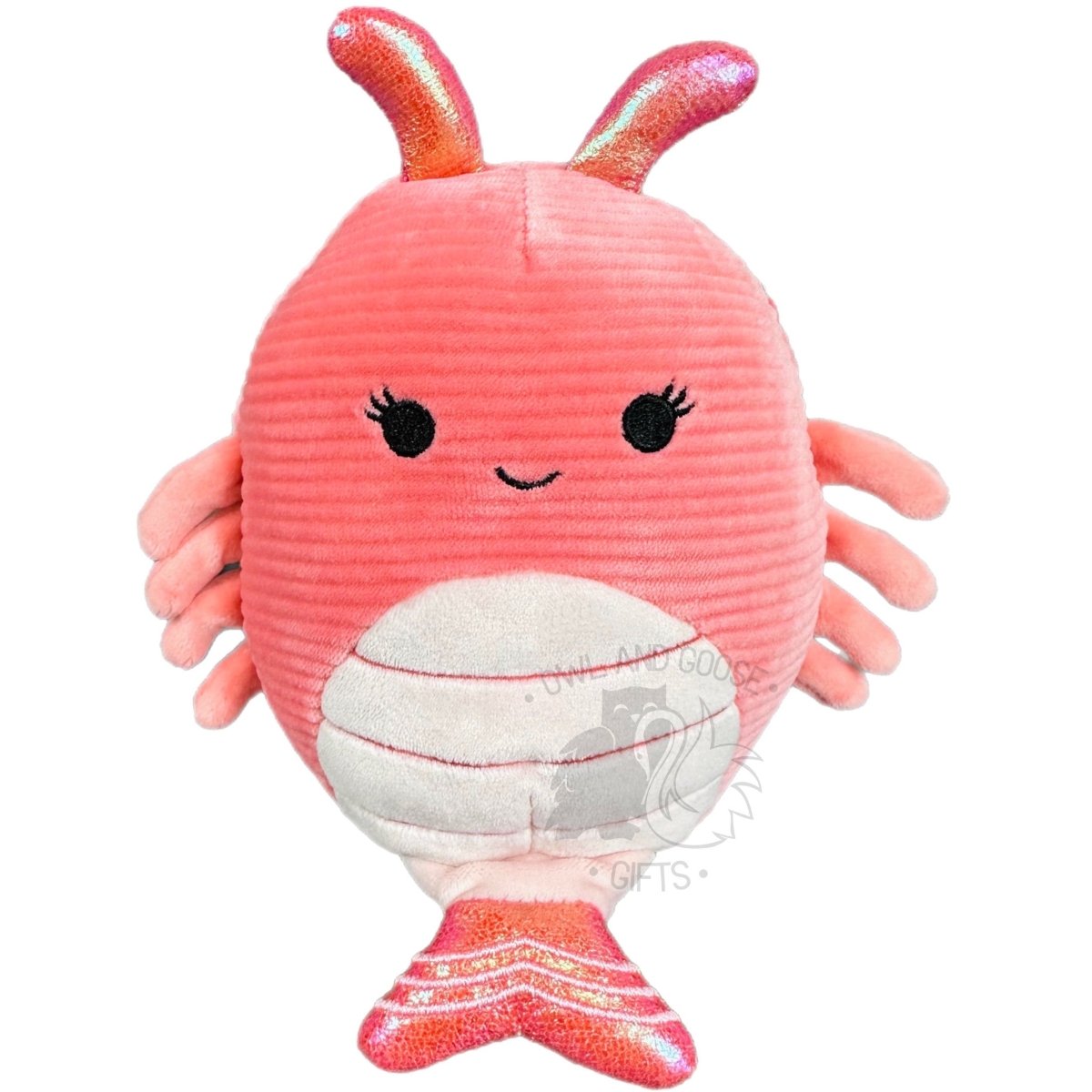 Squishmallow 5 Inch Chester the Shrimp Squisharoys Plush Toy - Owl & Goose Gifts