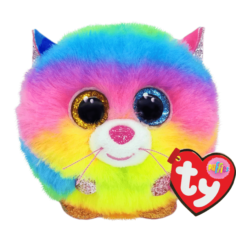 Ty Beanie Balls 4 Inch Gizmo the Rainbow Cat Plush Toy