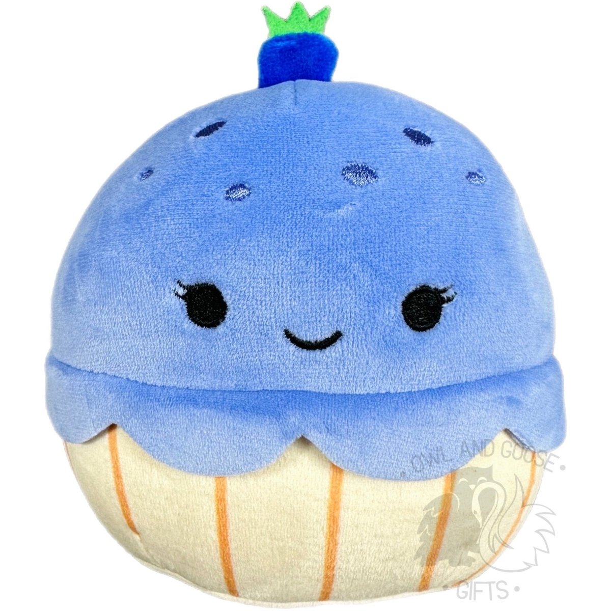 Squishmallow 5 Inch Jova the Blueberry Muffin Plush Toy - Owl & Goose Gifts