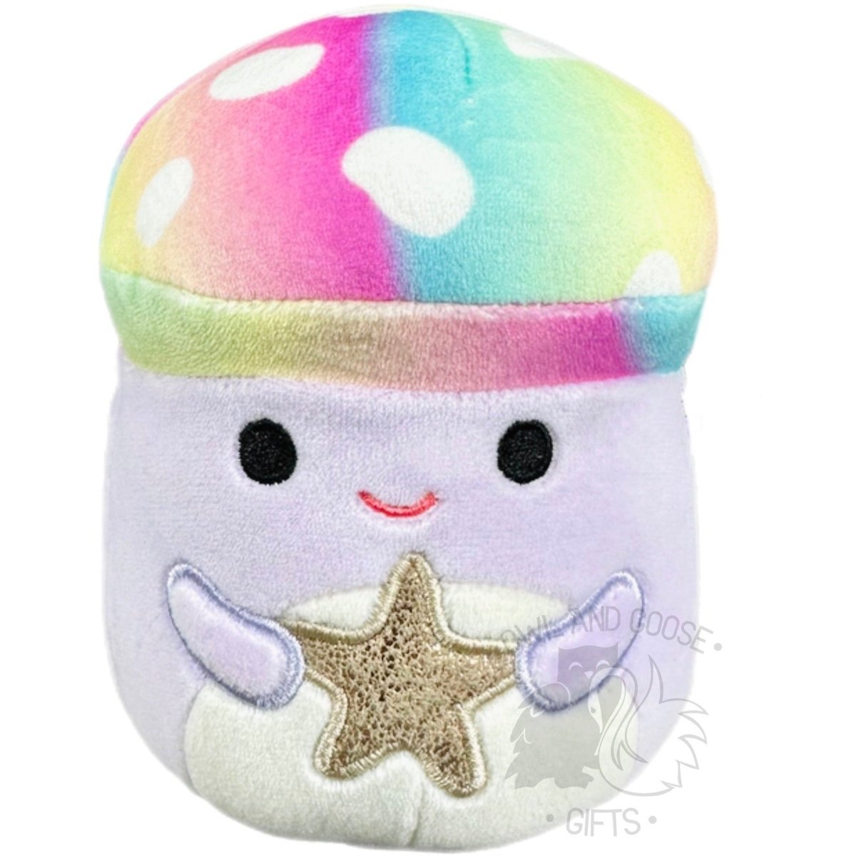 Squishmallow 5 Inch Mahdi the Mushroom with Star Plush Toy - Owl & Goose Gifts
