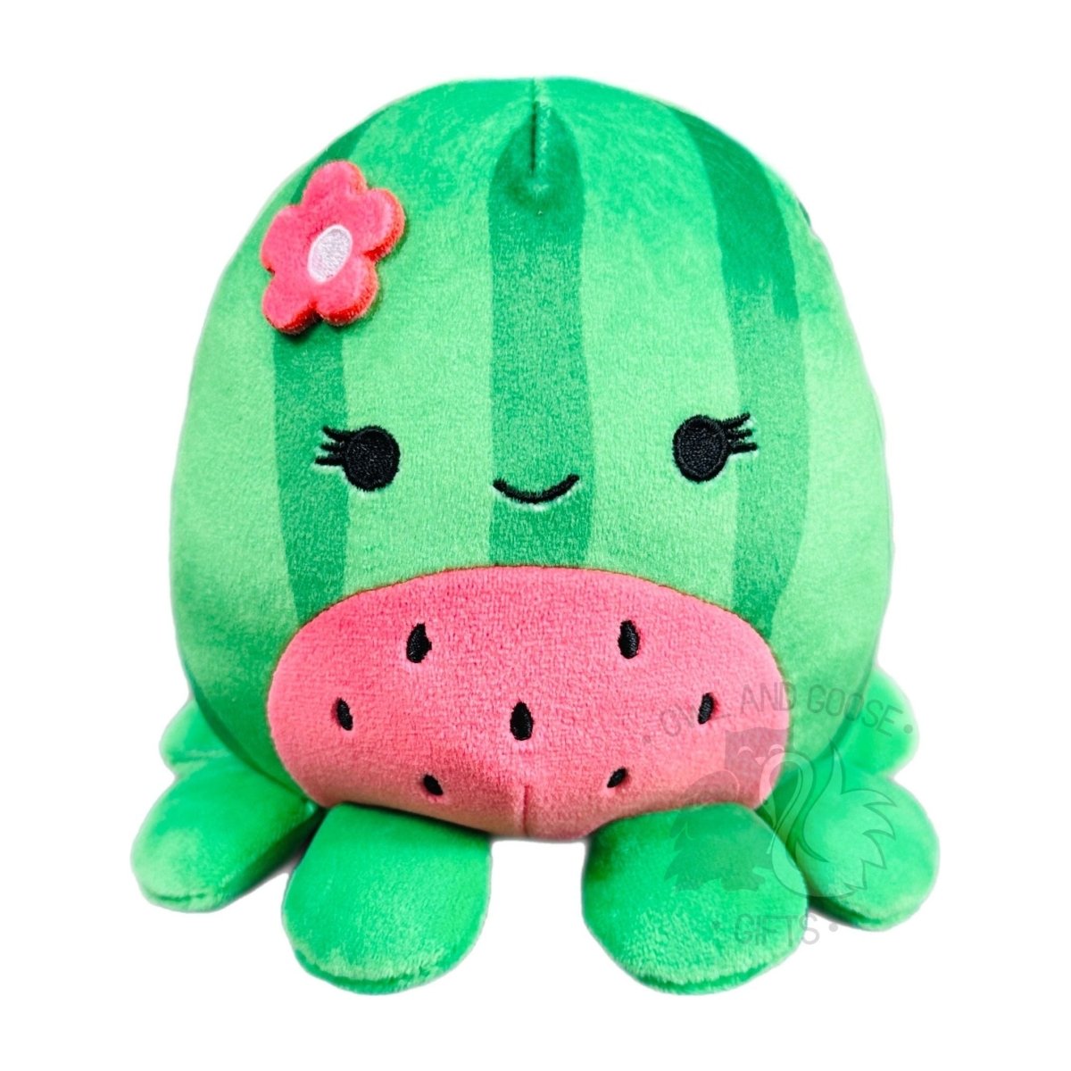 Squishmallow 5 Inch Marcella the Watermelon Octopus Plush Toy - Owl & Goose Gifts