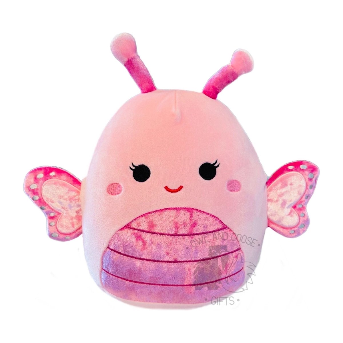 Squishmallow 5 Inch Mogo the Butterfly Velvet Squad Plush Toy - Owl & Goose Gifts