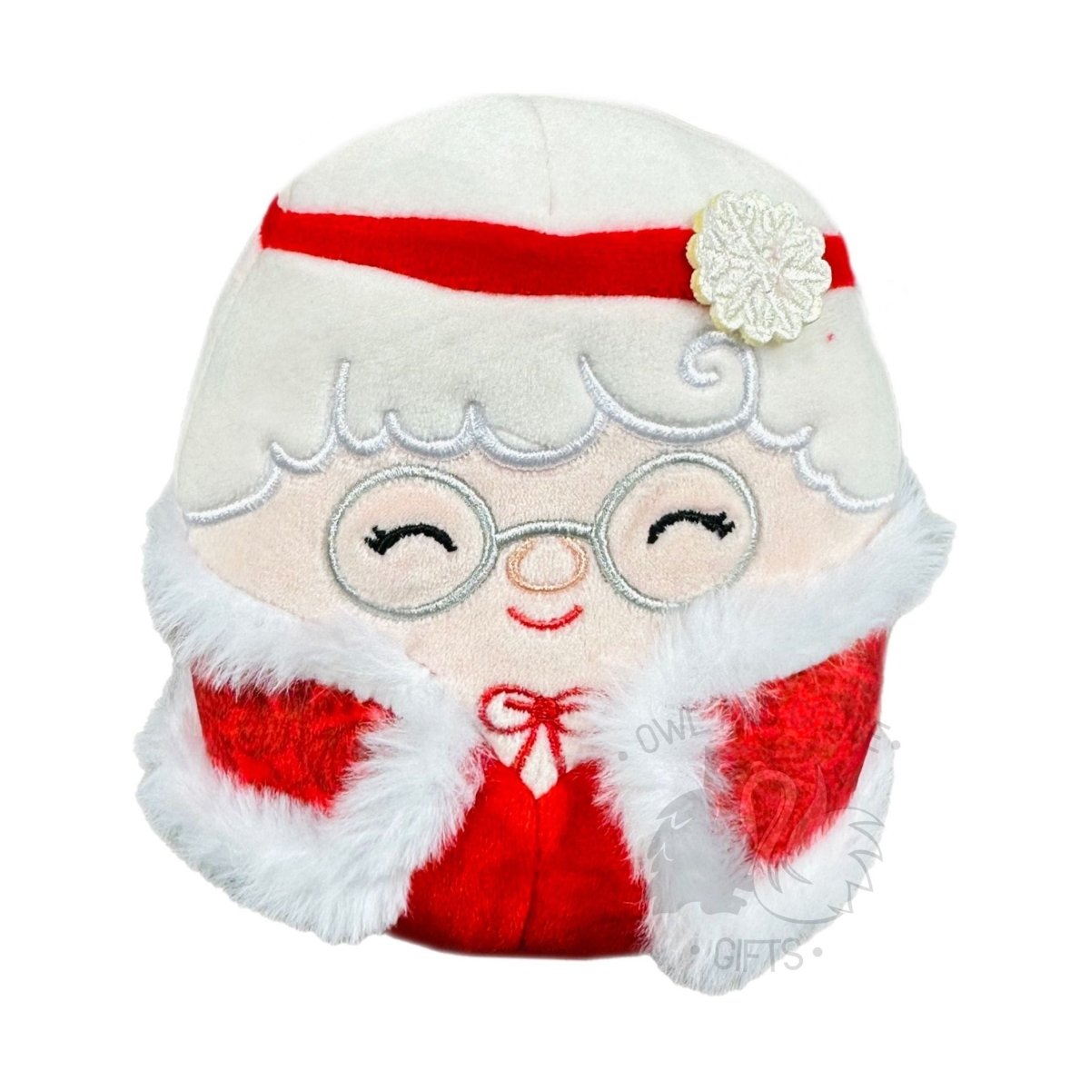 Squishmallow 5 Inch Nicolette the Mrs. Claus with Headband and Cape Christmas Plush Toy - Owl & Goose Gifts