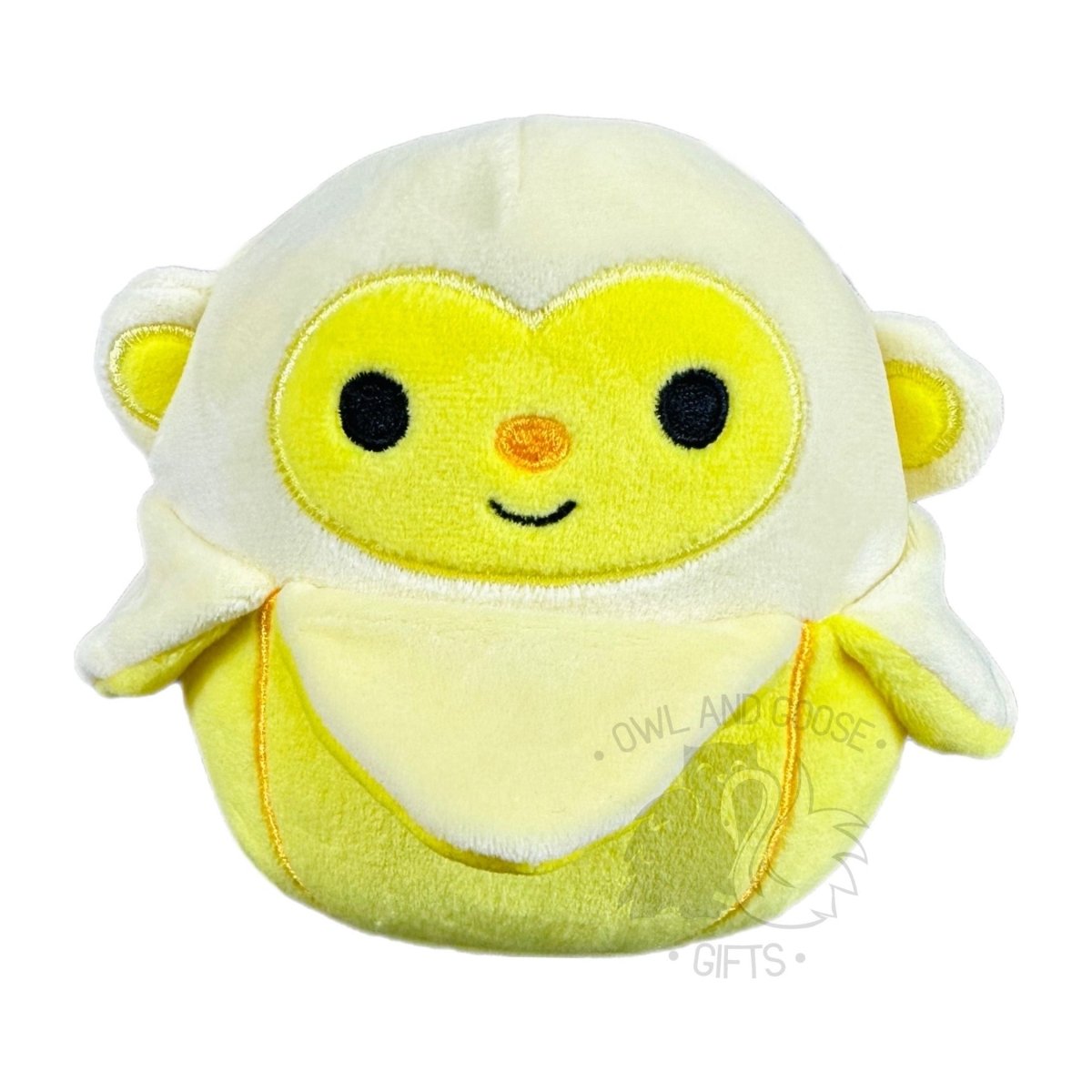 Squishmallow 5 Inch Pierogi the Banana Monkey Plush Toy - Owl & Goose Gifts