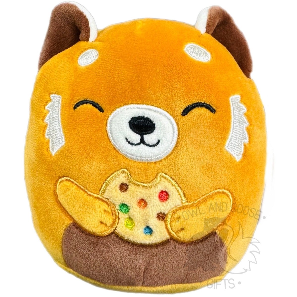 Squishmallow 5 Inch Seth the Red Panda with Cookie Plush Toy - Owl & Goose Gifts