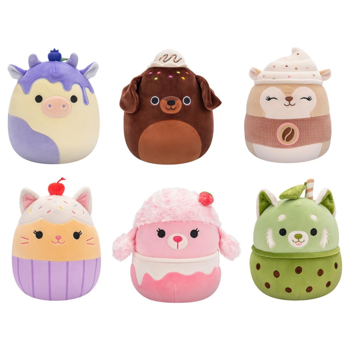 Squishmallow 5 Inch Hybrid Sweets Squad Set of 6 - Owl & Goose Gifts