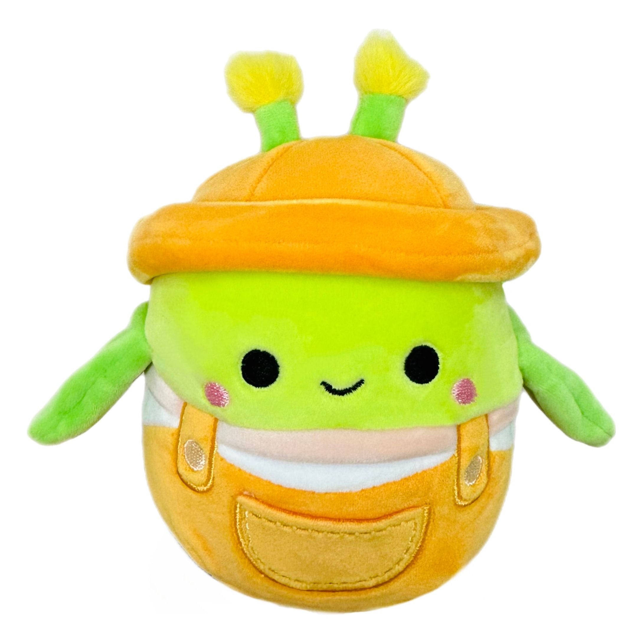 Squishmallow 5 Inch Pilar the Grasshopper in Overalls Plush Toy *FINAL SALE*