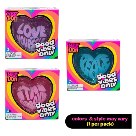 VIP Nee Doh Good Vibes Only 3 Inch Squish Ball Fidget Toy
