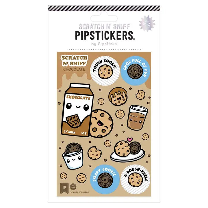 Pipsticks Smart Cookie Scratch N' Sniff Stickers - Chocolate