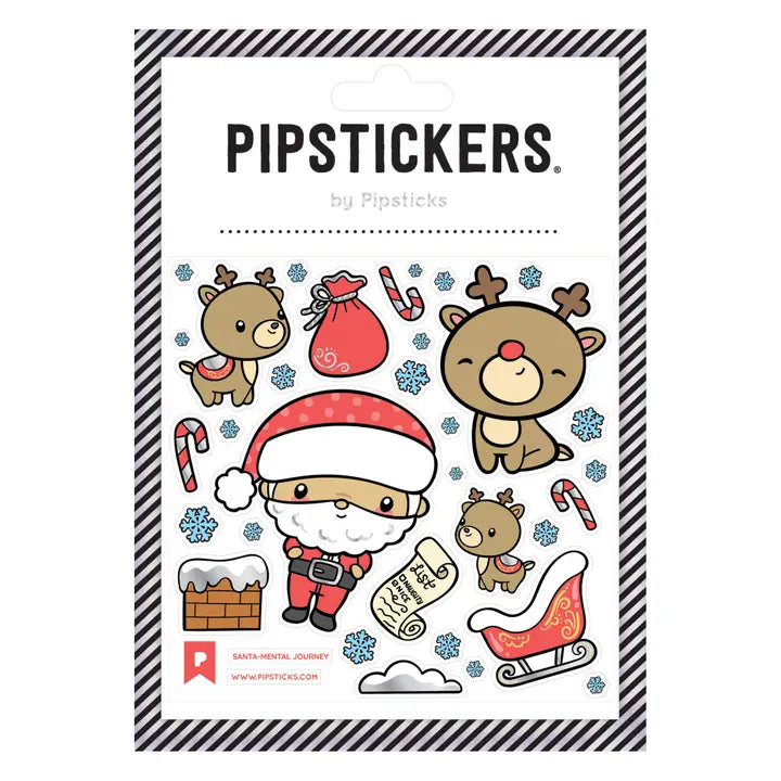 Pipsticks Santa-mental Journey Holiday Sticker Sheet