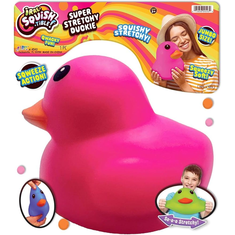 Ja-Ru Irre-Squish-Tible 7 Inch Super Stretchy Duck Squishy Toy - Assorted