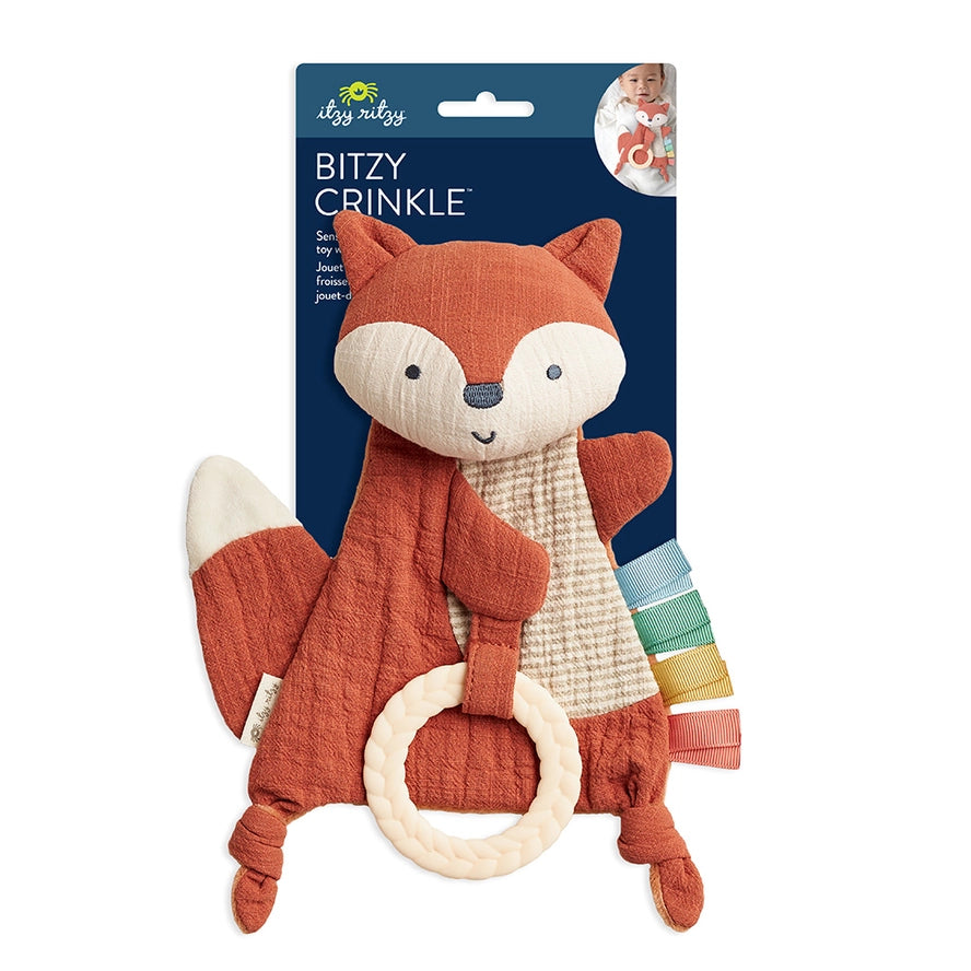 Itzy Ritzy Bitzy Crinkle™ Fox Plush Teether Toy