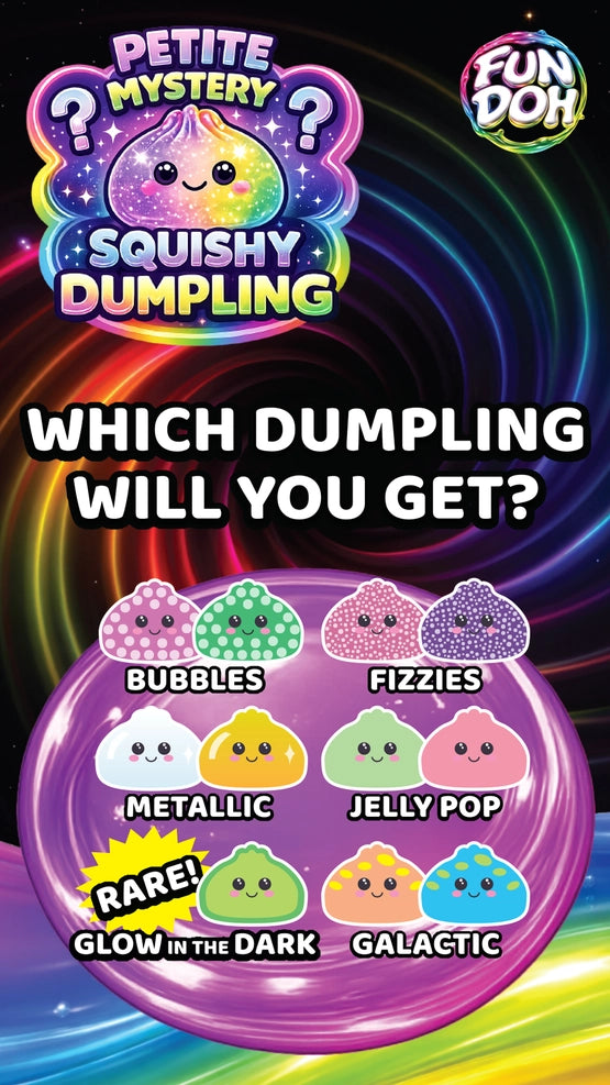 Fun Doh 2.5 Inch Mini Petite Mystery Squishy Dumpling - Sensory Fidget Toy