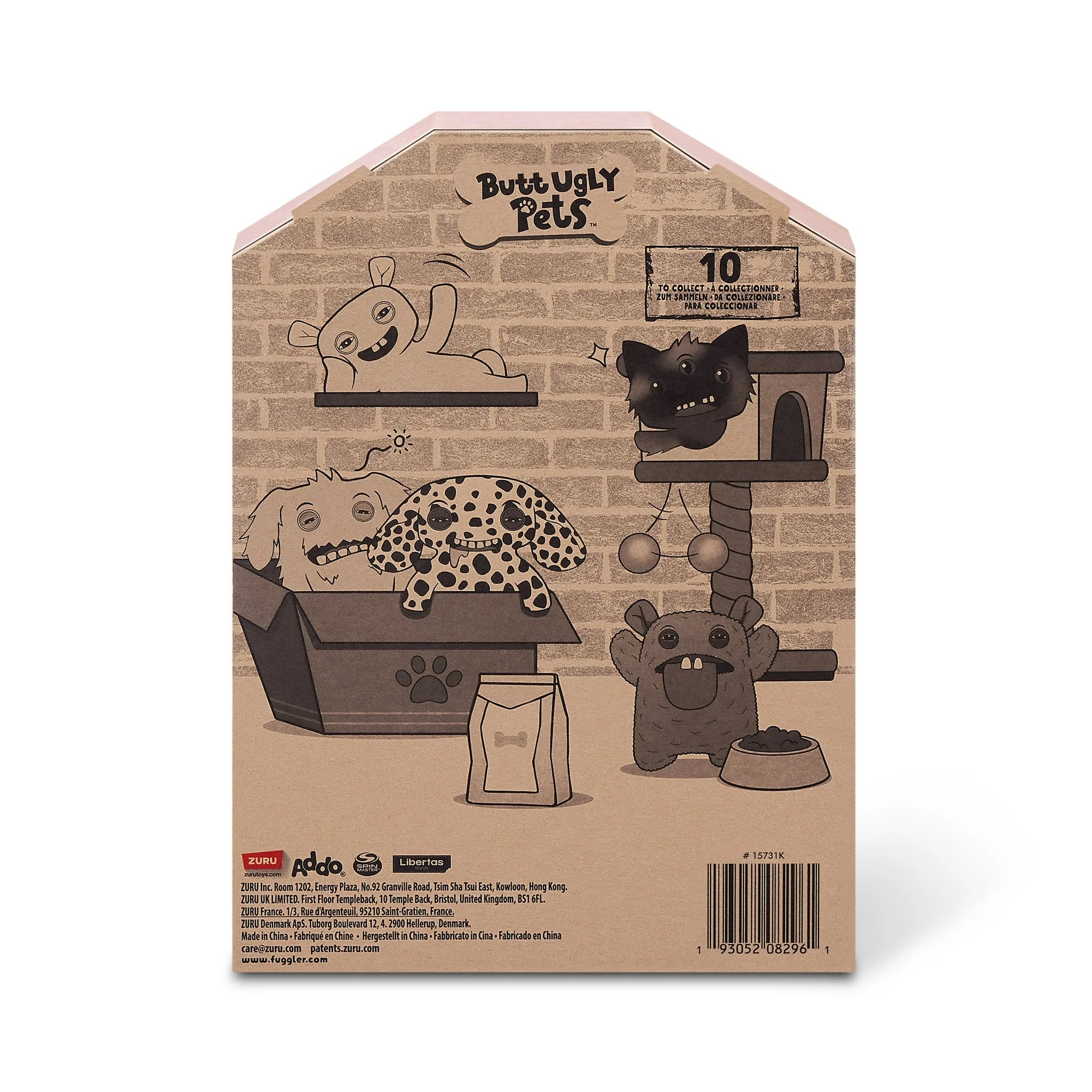 Zuru Fugglers 9 Inch Butt Ugly Pets - Cheezee (Calico Cat)