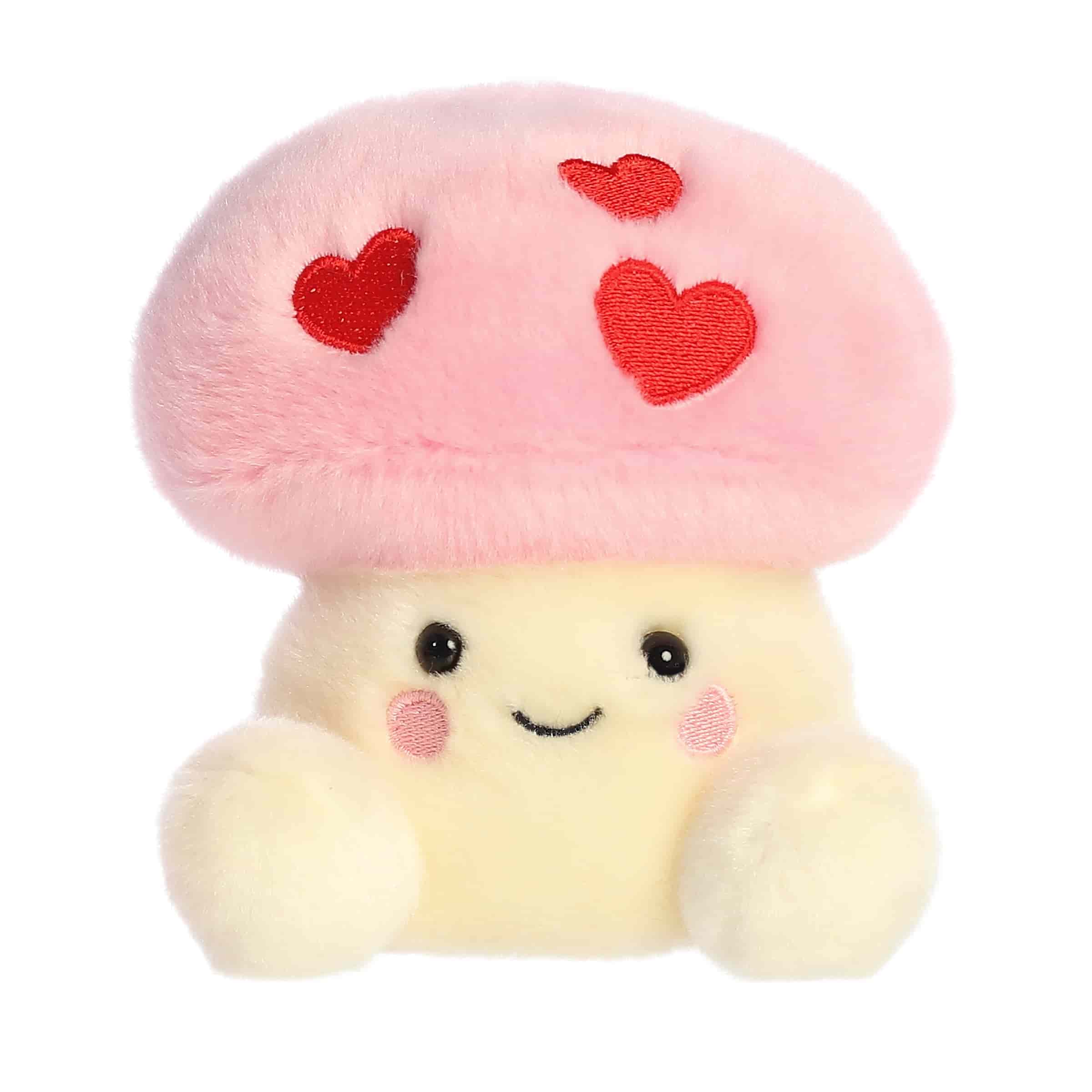 Palm Pals 5 Inch Brooklyn the Heart Mushroom Valentine Plush Toy