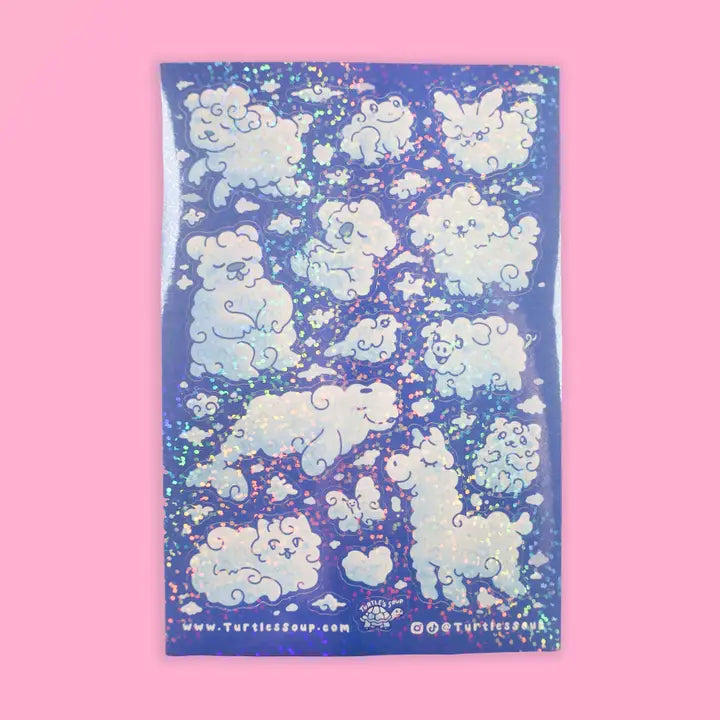 Turtle's Soup Animal Clouds Vinyl Sticker Sheet