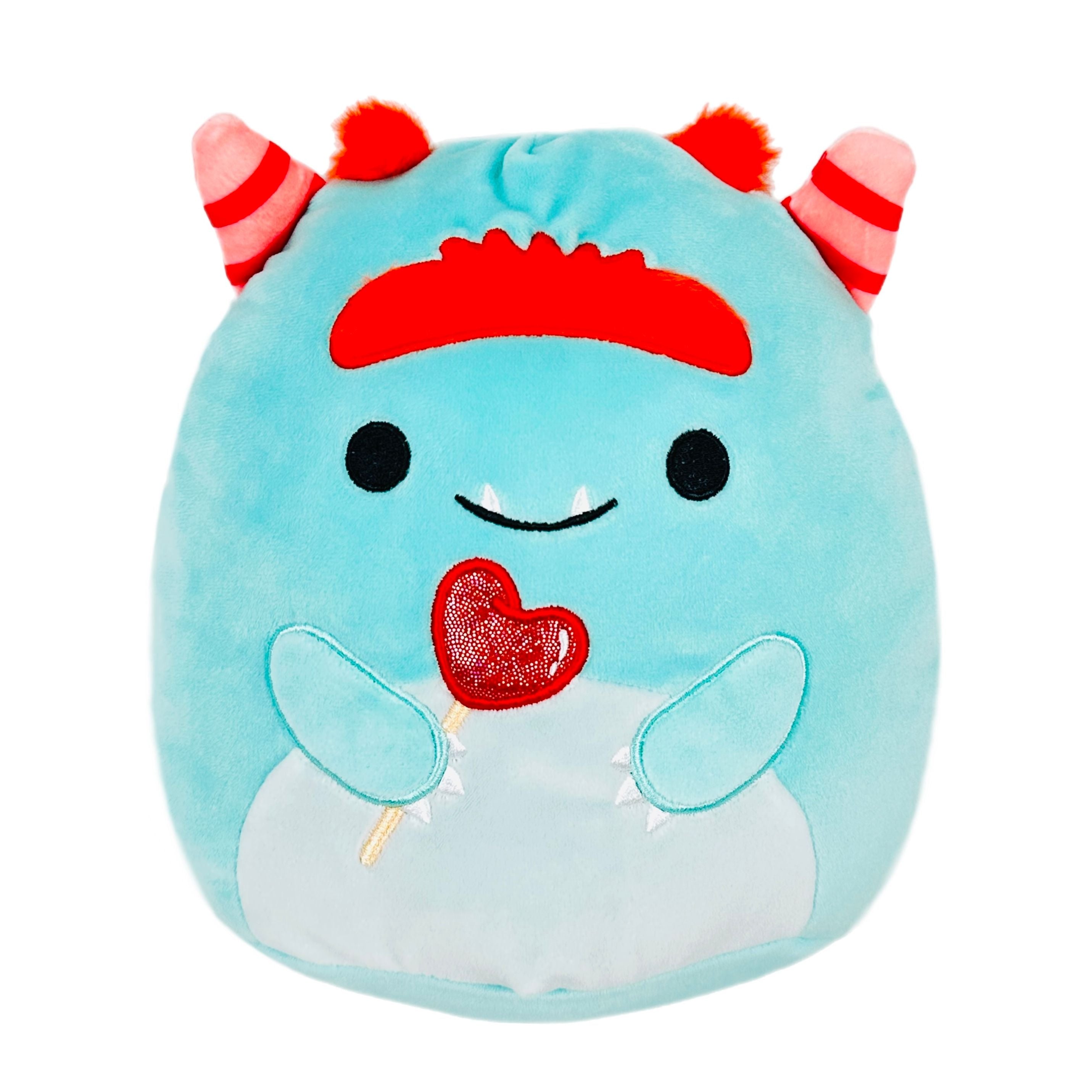 Squishmallow 8 Inch Gunther the Monster with Lollipop Valentine Plush Toy