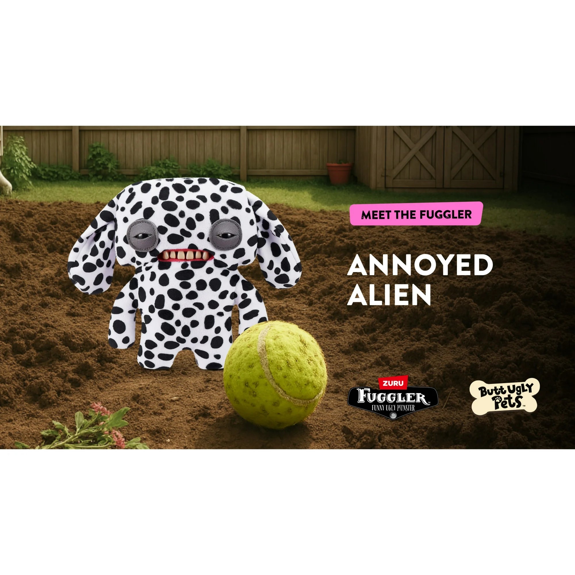Zuru Fugglers 9 Inch Butt Ugly Pets - Annoyed Alien (Dalmation)