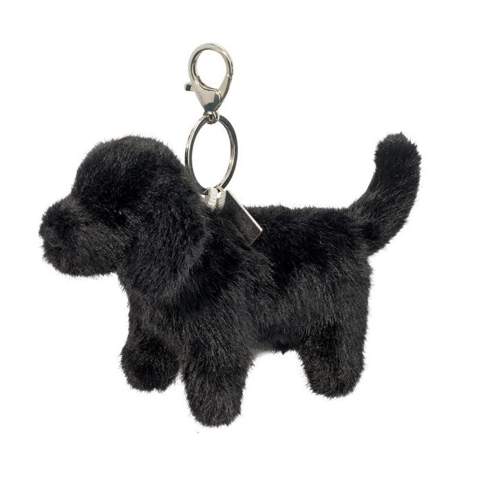 Douglas 5 Inch Black Lab Bag Charm Plush Clip