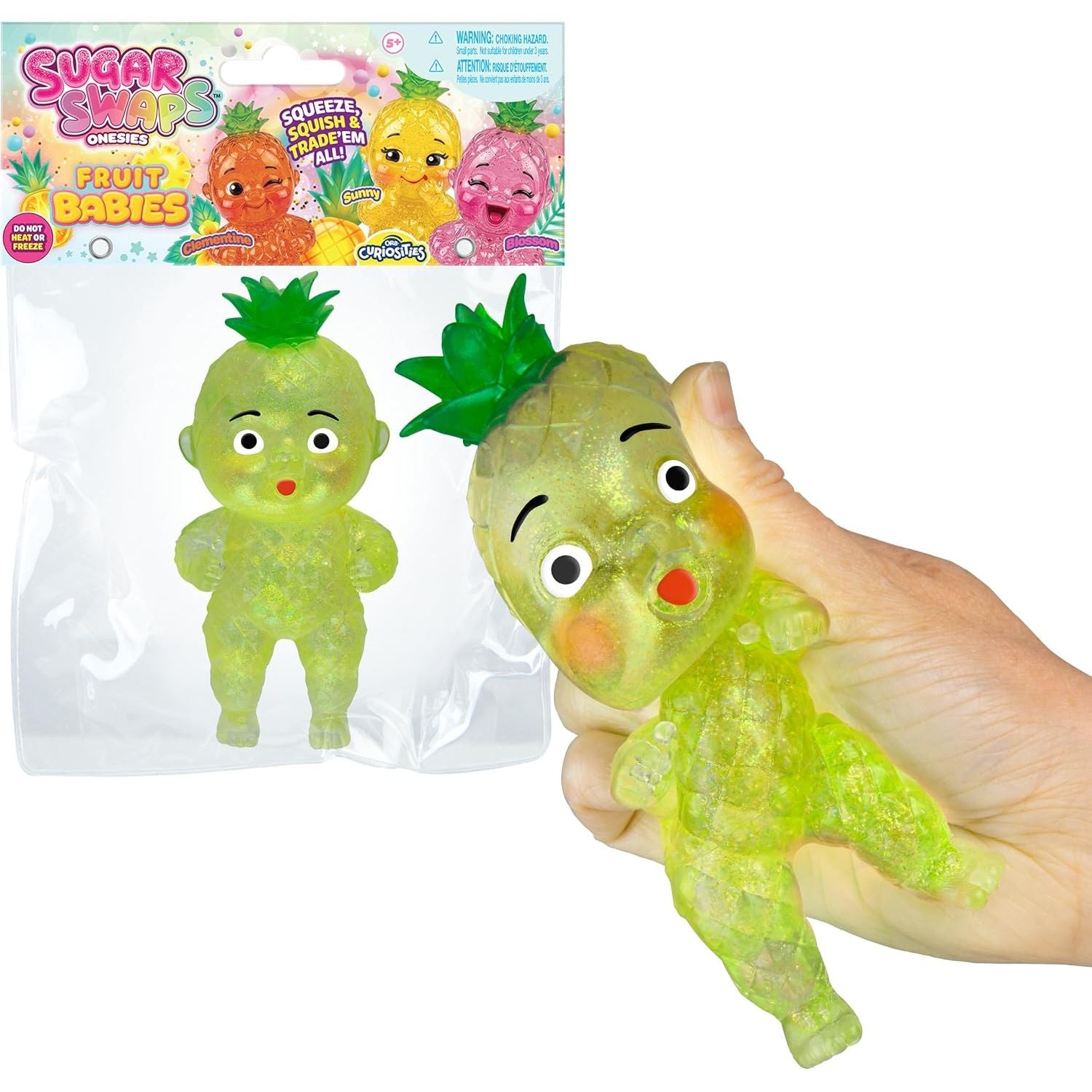 ORB 5 Inch Sugar Swaps™ Onesies Fruit Babies PINEAPPLE Squishy Sensory Toy - Assorted
