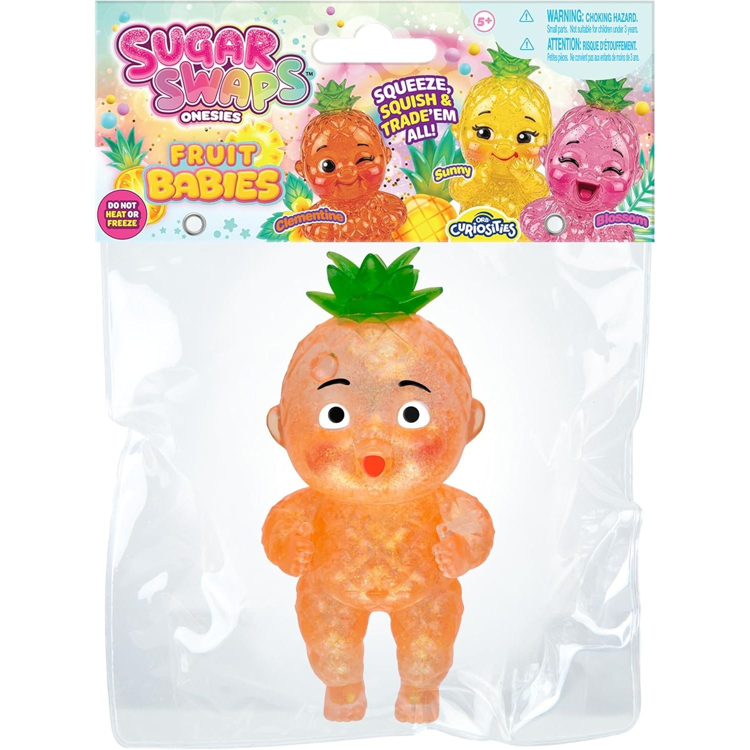 ORB 5 Inch Sugar Swaps™ Onesies Fruit Babies PINEAPPLE Squishy Sensory Toy - Assorted
