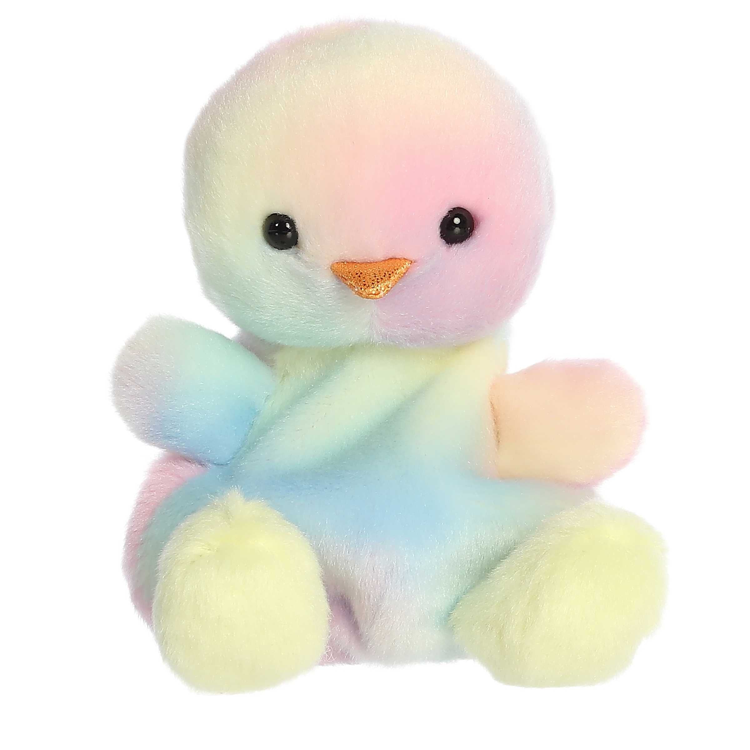 Palm Pals 5 Inch Aura the Rainbow Chick Easter Plush Toy