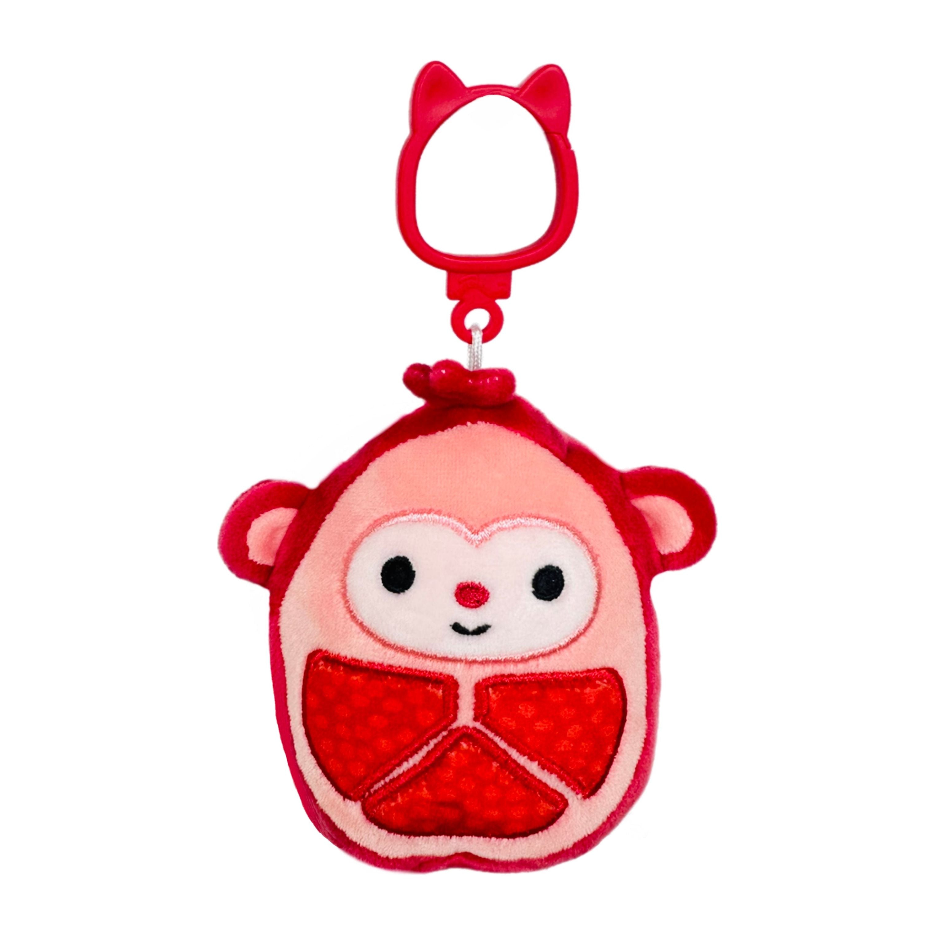 Squishmallow 3.5 Inch Cardona the Pomegranate Monkey Plush Clip
