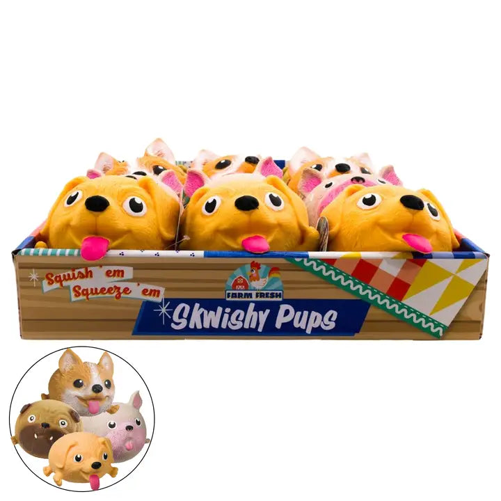 Toysmith Squishy Pups 4.5 Inch Squishy Sensory Fidget Toy