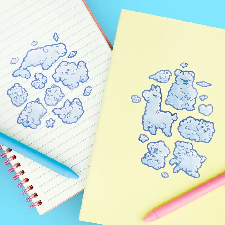 Turtle's Soup Animal Clouds Vinyl Sticker Sheet