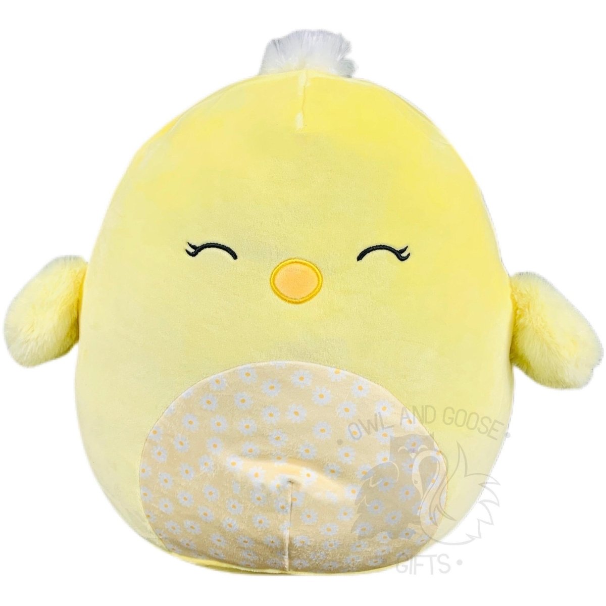 Squishmallow 8 Inch Aimee the Chick Floral Plush Toy - Owl & Goose Gifts