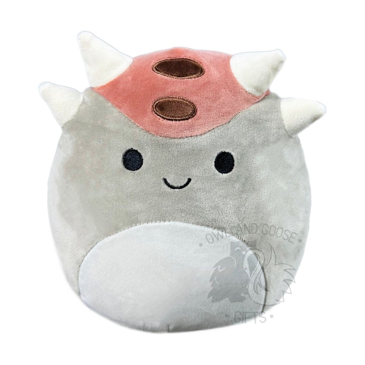 Squishmallow 8 Inch Ainhoca the Armored Dinosaur Plush Toy - Owl & Goose Gifts