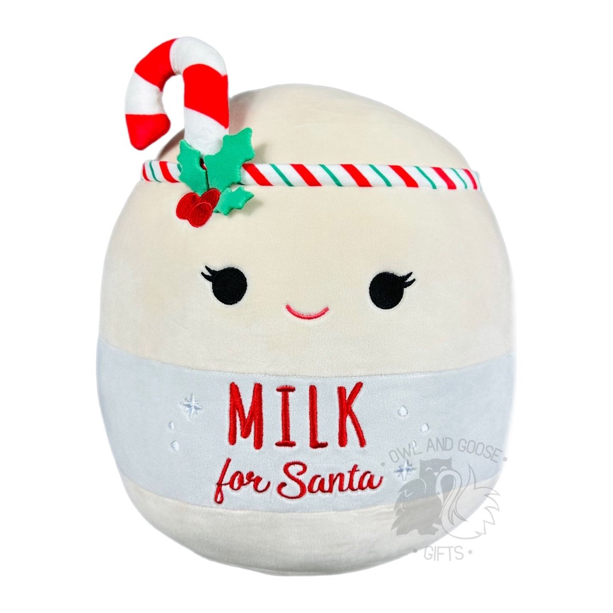 Squishmallow 8 Inch Arlene the Milk for Santa Christmas Plush Toy - Owl & Goose Gifts