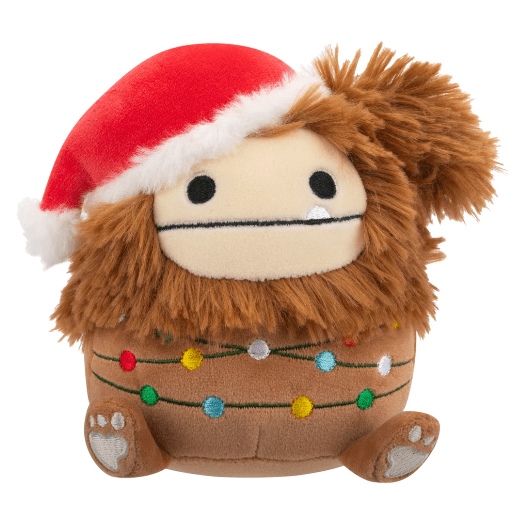 Squishmallow 8 Inch Benny the Bigfoot with Lights Christmas Plush Toy - Owl & Goose Gifts