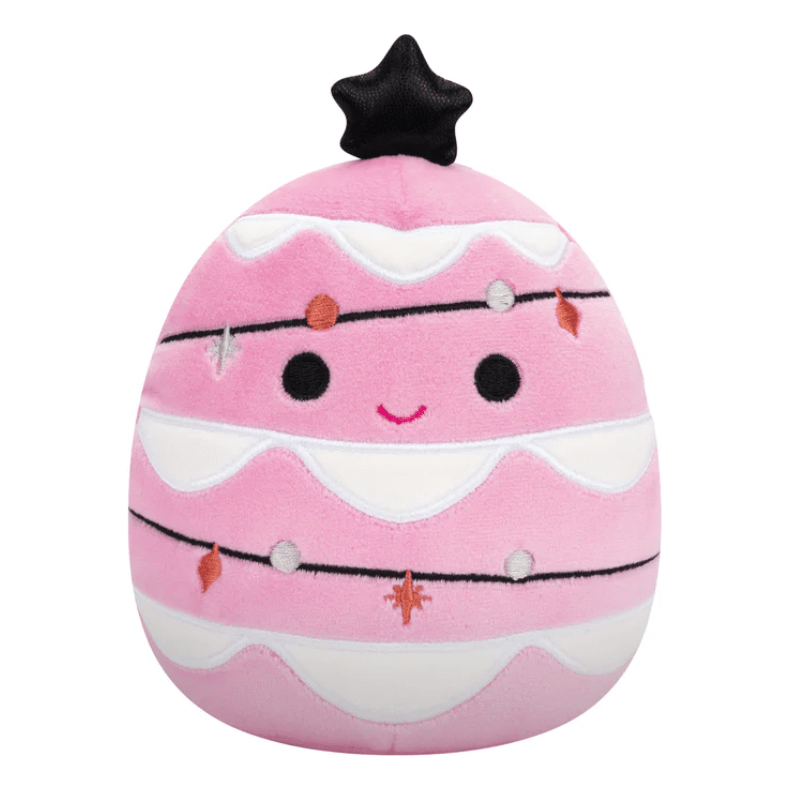 Squishmallow 8 Inch Carrigan the Pink Tree Christmas Plush Toy - Owl & Goose Gifts
