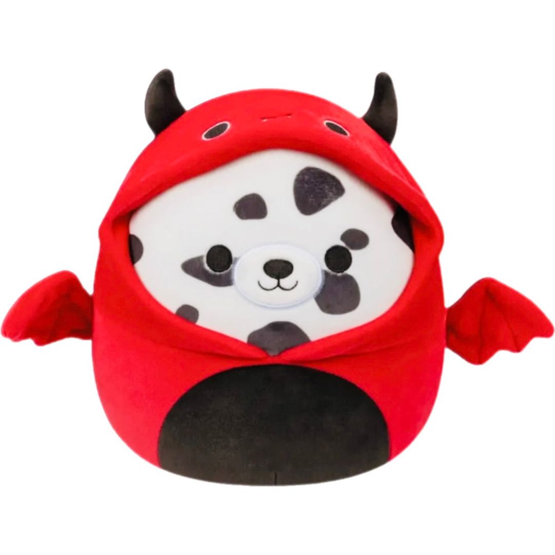 Squishmallow 8 Inch Dustin the Dalmation in Red Devil Costume Halloween Plush Toy - Owl & Goose Gifts