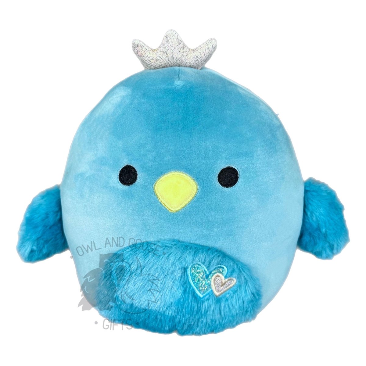 Squishmallow 8 Inch Fernanda the Blue Bird Valentine Plush Toy - Owl & Goose Gifts