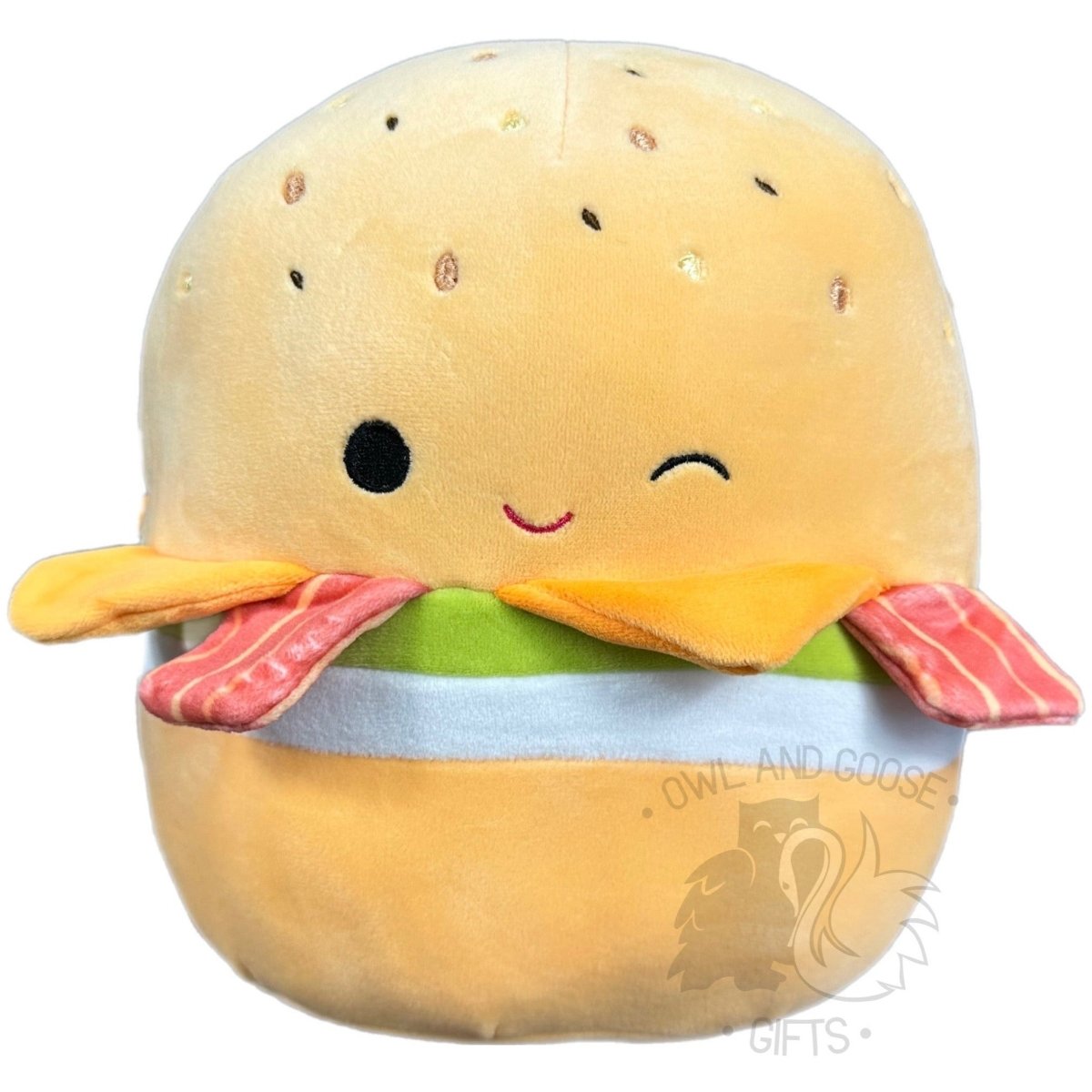 Squishmallow 8 Inch Geronimo the Breakfast Sandwich Plush Toy - Owl & Goose Gifts