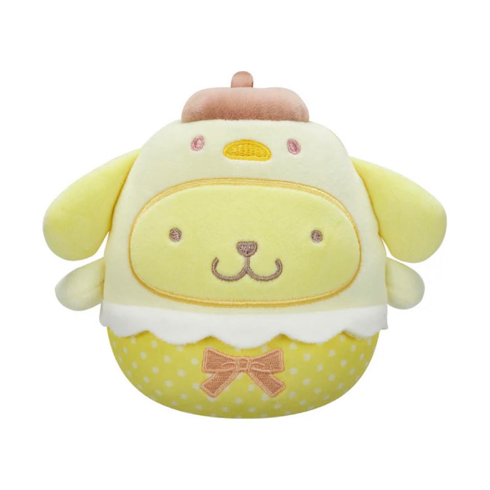 Squishmallow 8 Inch Pompompurin in Chick Costume Easter Sanrio Plush Toy - Owl & Goose Gifts