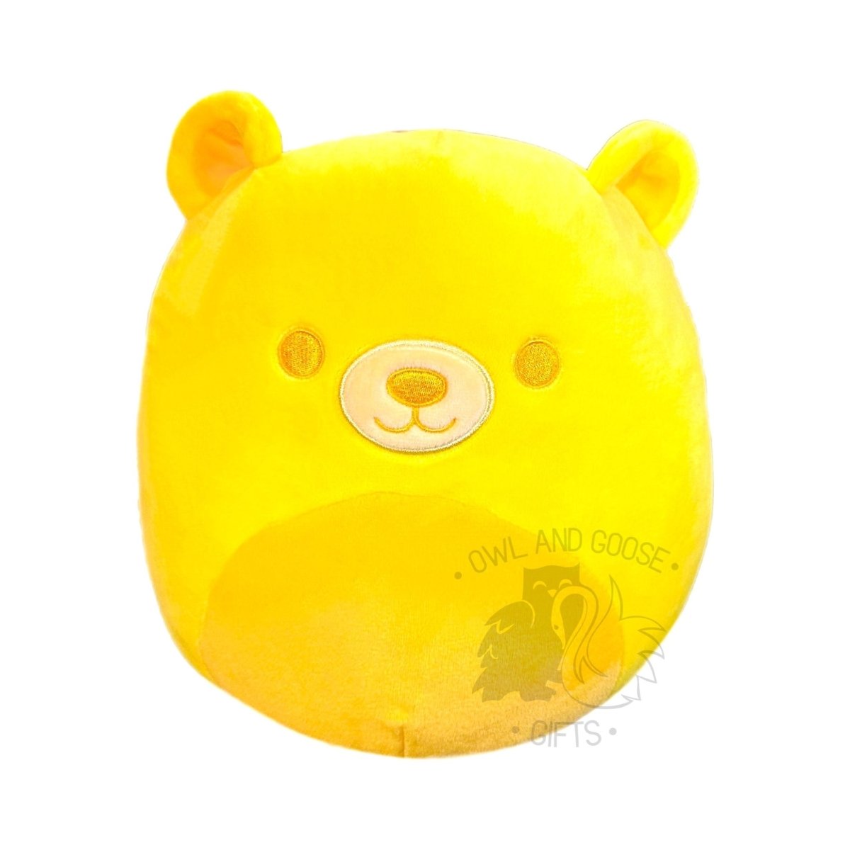 Squishmallow 8 Inch Soza the Yellow Neon Bear Plush Toy - Owl & Goose Gifts