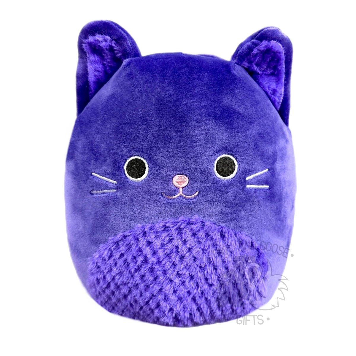 Squishmallow 8 Inch Zazzie the Purple Cat Halloween Plush Toy - Owl & Goose Gifts